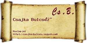 Csajka Bulcsú névjegykártya