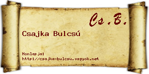 Csajka Bulcsú névjegykártya